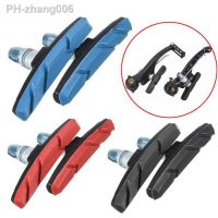 1/2Pairs Durable Bicycle Silent Brake Pads Cycling V Brake Holder Pads Shoes Blocks Rubber Pad For Long-lasting Performance Good