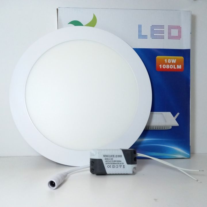 LAMPU DOWNLIGHT LED 18 WATT PUTIH IB LAMPU PANEL LED 18w BULAT INBOW ...