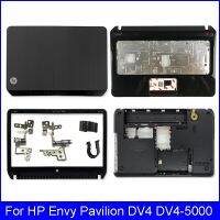 2023 ☆ ฝาหลังหน้าจอ LCD สำหรับแล็ปท็อปสำหรับศาลาอุปกรณ์เติมหมึก HP DV4 DV4-5000บานพับฝาปิดโน้ตบุคที่วางฝ่ามือเคสด้านล่าง676641-001 676643-001 700547-001