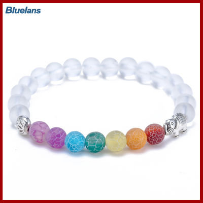 Bluelans®7สี Charm บดลูกปัดสร้อยข้อมือช้างโยคะ Energy กำไลข้อมือเครื่องประดับ