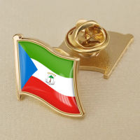 Equatorial Guinea Countries Equatorial Guinea National Flag Crystal Resin Emblem Brooch Flag Badges of the World All-metal Brooch Copper Brooch Collection