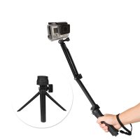 Go Pro 3-Way Hand Grip ขาตั้งกล้อง Mono-Pod Selfie Stick สำหรับ Gopro 11 10 9 8 7 6 5 4 3 2 1 SJ4000 SJ7 Yi 4K DJI OSMO Action กล้อง