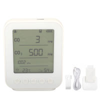 CO2 Detector, Car Air Quality Monitor 5V Test Temperature Humidity for Indoor Outdoor