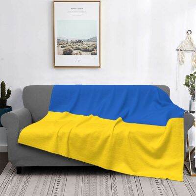 【CW】☬  Flag Of Ukraine Ukrainian Blankets Printed Multi-function Ultra-Soft Throw for Car Quilt