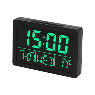 Digital Alarm Clock with Large LED Time Display Temperature Detect Snooze Clocks for Bedroom Bedside Desk