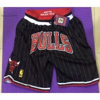 Hot Newest Top-quality New arrival 2022 2023 Newest shot goods Most popular 22/23 Top quality Ready Stock High quality pockets available new NBA mens Chicago Bulls BULLS just don big logo embroidery basketball shorts pants black red stripes