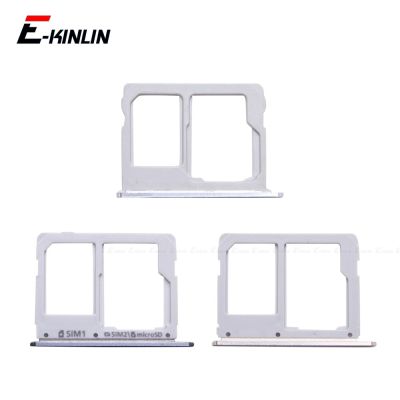 Micro SD / Sim Card Tray Socket Adapter สําหรับ Samsung Galaxy A3 A5 A7 2016 A710 A510 A310 Connector Holder Slot Reader Container