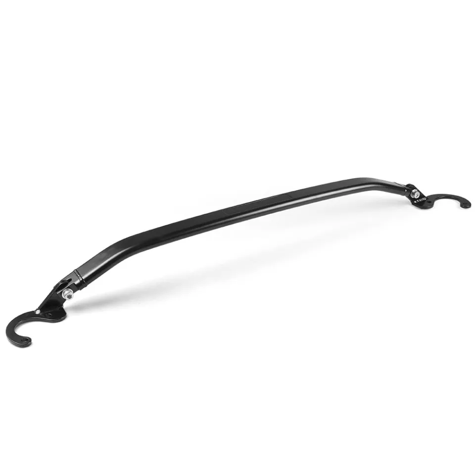 Black Front Upper Strut Brace Tie Bar Rear Kit For Honda Civic 92