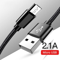 สายชาร์จ สายดาต้า Micro-USB สำหรับ Samsung Huawei Xiaomi OPPO VIVO and such devices with a micro port, Fast CHARGING Data SYNC CORD