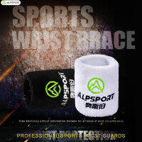 ALPSPORT สายรัดซับเหงื่อสำหรับข้อมือสีดำสายรัดข้อมือฝ้ายสีขาว100% สายรัดข้อมือเบสบอลเทนนิสบาสเก็ตบอลอุปกรณ์ป้องกันตอนเล่นกีฬาของแท้ถูกกฎหมาย