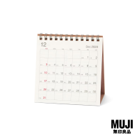 2024 มูจิ ปฏิทินตั้งโต๊ะ S - MUJI Rokuki Desk Calendar S (12 x 12 cm)