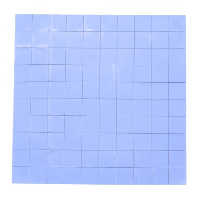100x 10x10x1mm silicone thermal pad for conductive heat sink Insulation Pate, Blue