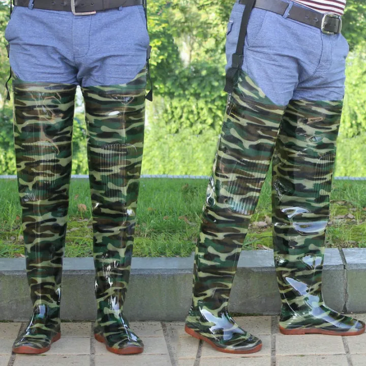 Super High Tube Rice Transplanting Shoes Integrated Wader Soft Flat