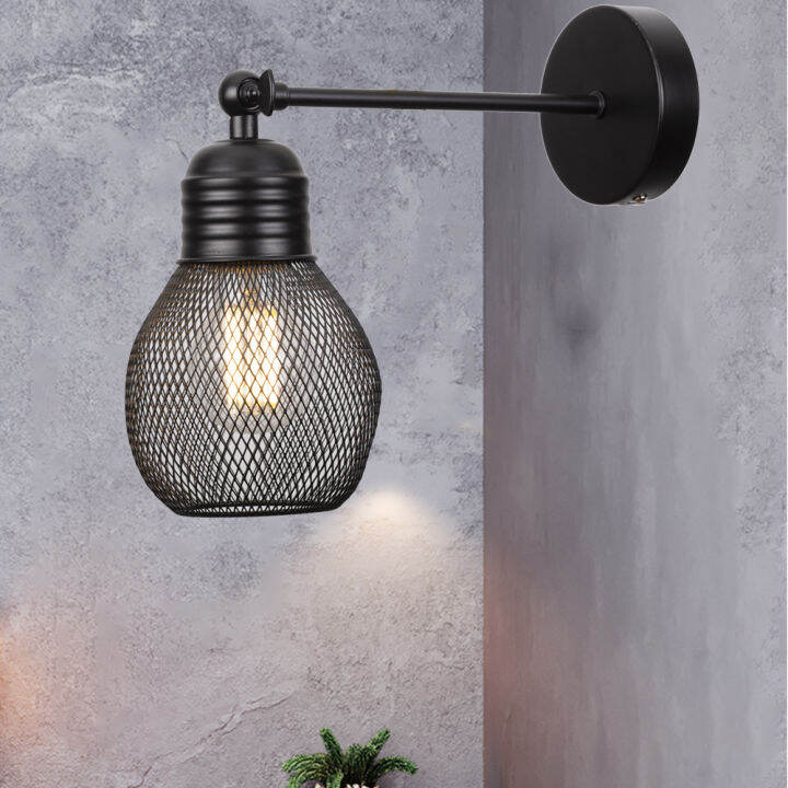 new-industrial-wall-lights-wind-net-shade-living-room-bedroom-retro-wall-lamps-wrought-iron-led-light-fixtures-e27