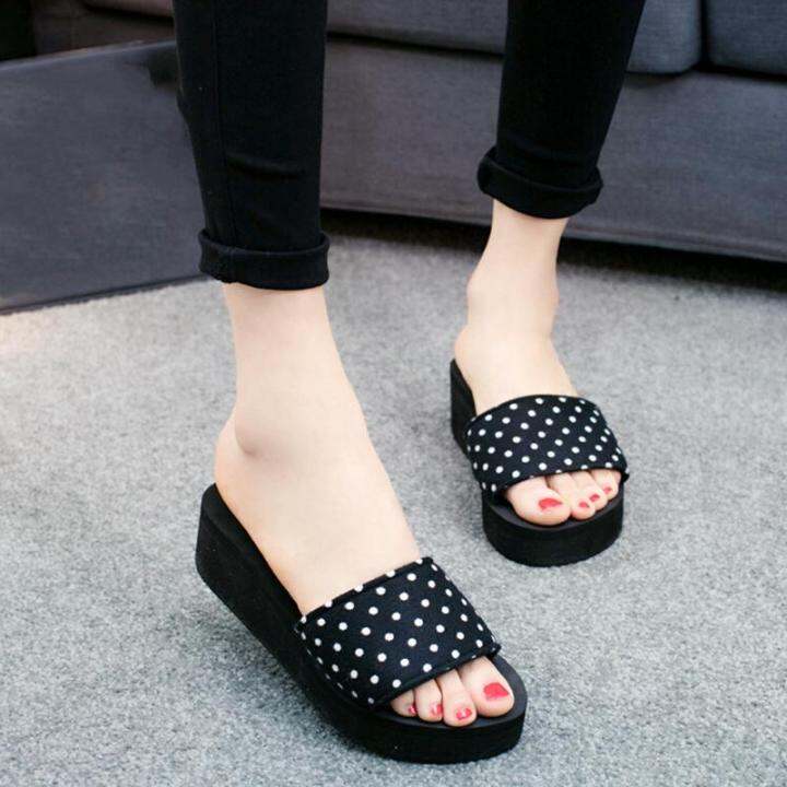 Beautyer Women Wedge Heel Slippers Casual Beach Sandals Thick Platform