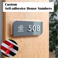 Customize House Numbers Acrylic Adhesive Door Number Stickers Address Sign Plates Door Plaque Letters Exterior Street Signs Wall Stickers Decals