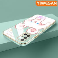 YIWESAN เคส A70s ปลอกสำหรับ Samsung Galaxy A71 4G A70ลายการ์ตูนน่ารักดั้งเดิมเป็นซิลิโคนนิ่มบางกันกระแทกเคสโทรศัพท์ชุบหรูหราเคสป้องกันเลนส์กล้องแฟชั่นคลุมทั้งหมด