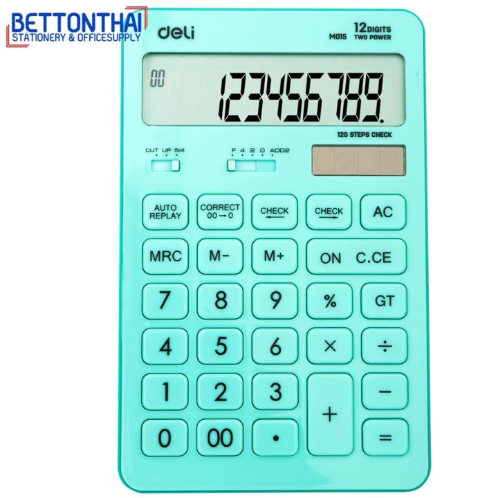 deli-m015-calculator-modern-calculator-12-digit-เครื่องคิดเลขแฟนซี-สุดน่ารัก-รับประกัน-3-ปี-เครื่องคิดเลข-office-school-บริการเก็บเงินปลายทาง