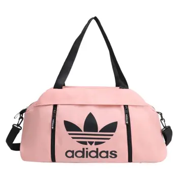 Leather travel bag Adidas Burgundy in Leather - 7800634