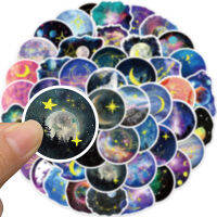 hedeguoji?50PCS Magic Moonlight Moon Star Stickers DIY Phone Laptop Luggage Graffiti Decal