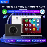 Wireless CarPlay Android Auto for Tesla Carlinkit T2C Apple CarPlay Adapter Siri Spotify Waze Upgrade OEM Tesla Model 3 Y X S