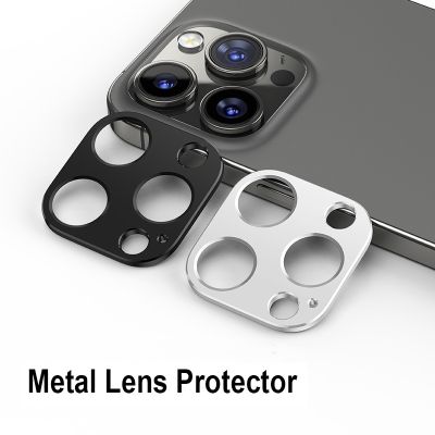 เลนส์โลหะฝาครอบป้องกันสำหรับ iPhone 13 15 Pro Max Plus สติกเกอร์เลนส์ป้องกันวงแหวนฟิล์มป้องกันกล้อง
