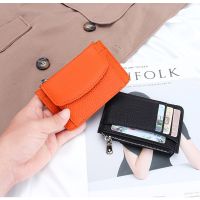 Ultra-thin Simple Style Genuine Leather Card Holder Fashion Mini Short Envelope Women Wallet Korean Japan Credit Card Case Purse Card Holders