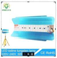 LED Iodine-tungsten lamp 50W Iodine tungsten Filament Lamp IP65(ฟ้า)