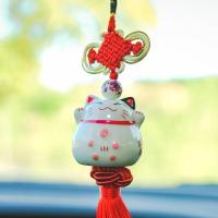 Onever Cat Safe Driving Lucky Blessing Car Hanging Ornament Auto Rearview Mirror Decoration Car Pendant Cute Lucky-SJK STORE