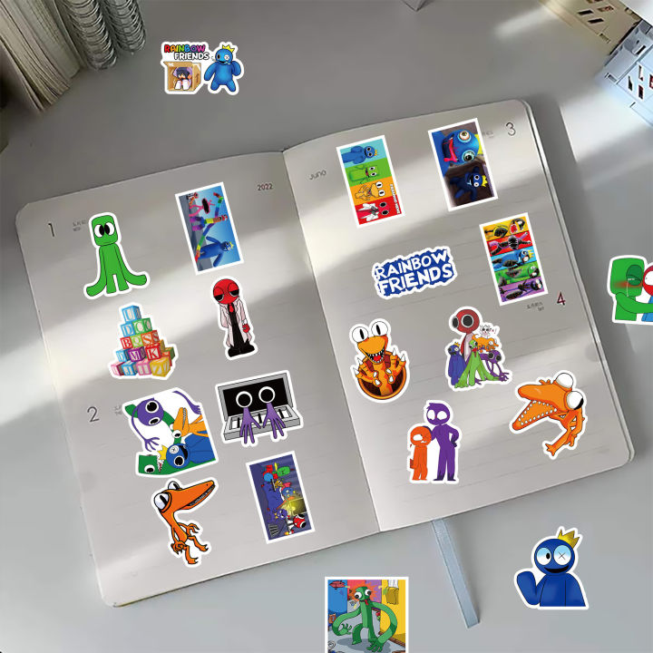 60ชิ้นเกม-rainbowfriends-robloxs-สติกเกอร์สำหรับรถแล็ปท็อปโทรศัพท์เครื่องเขียนรูปลอกสติกเกอร์กันน้ำสำหรับเด็กของขวัญของเล่น