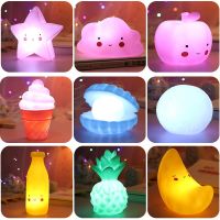 【CC】 Baby Night Cartoon Lamp Clouds cream Lights Children Kids Bedroom Lamps