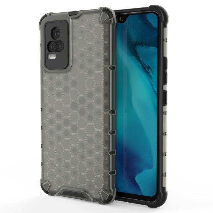 for-v21-4g-5g-v20-case-drop-resistant-translucent-honeycomb-pattern-pc-tpu-hybrid