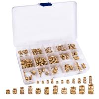 340PCS M2 M2.5 M3 M 4 M 5 M6 Metric Knurled Nuts Assortment Set Threaded Insert Nuts Brass Heat Set for 3D Printing