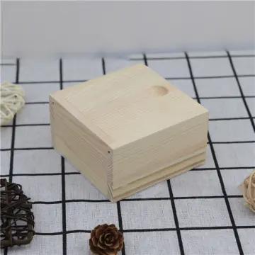 Unfinished Wood Storage Box with Sliding Lid Jewelry Box Gift - China  Wooden Box and Wooden Box Gift Ideas price