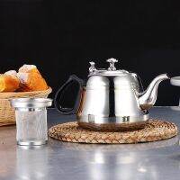 Thickened stainless steel teapot with strainer household induction cooker flat-bottomed kettle Make a teapot water jug Roman jug