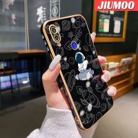 JIUMOO เคสสำหรับ Xiaomi Redmi โน๊ต7 Note 7 Pro Note 7S เคสดีไซน์ใหม่อวกาศนักบินอวกาศลายการ์ตูนนิ่มกันกระแทกเคสโทรศัพท์หรูหราแบบดั้งเดิมเคสป้องกันเลนส์กล้องคลุมทั้งหมด