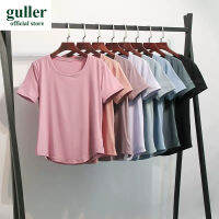 guller เสื้อยืดเสื้อผ้าโยคะเปลือยสำหรับผู้หญิง,เสื้อวิ่งแบบบางระบายอากาศได้ดีเสื้อกีฬาเสื้อฟิตเนสแขนสั้น