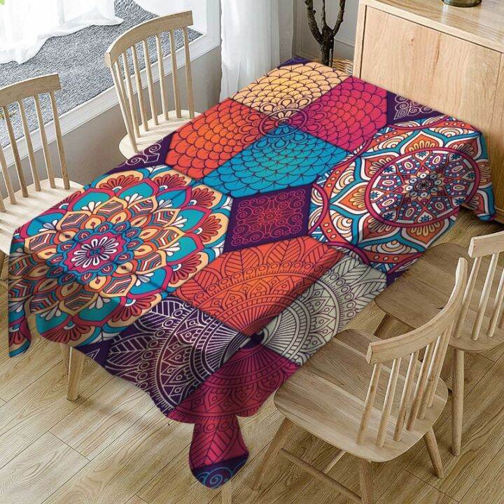 bohemian-style-waterproof-and-stain-proof-geometric-pattern-tablecloth-rectangular-dining-table-tablecloth-kitchen-decoration