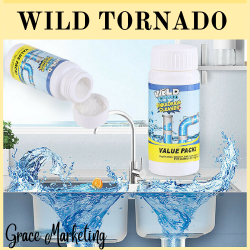 Wild Tornado Sink & Drain Cleaner Powerful Sink and Drain Cleaner for Toilet Bathroom Kitchen