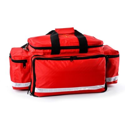 กระเป๋าคุณภาพสูงเครื่องมือฉุกเฉินผ้าอ๊อกซ์ฟอร์ดสีแดงอุปกรณ์กระเป๋าพยาบาล L 45*27*30.5Cm