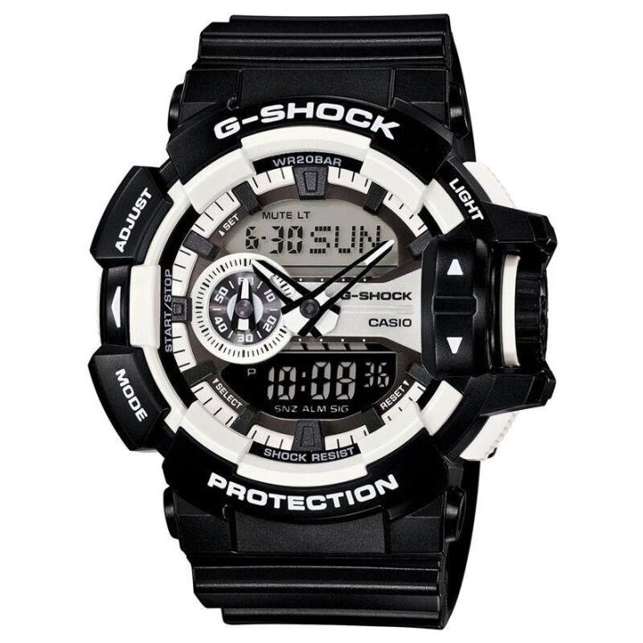 ต้นฉบับ-g-shock-ga400-ผู้ชายนาฬิกาสปอร์ตคู่แสดงเวลา-200-เมตรกันน้ำกันกระแทกและกันน้ำเวลาโลก-led-อัตโนมัติแสงกีฬานาฬิกาข้อมือพร้อมการรับประกัน-2-ปี-gshock-ga-400-1a-พร้อมสต็อก