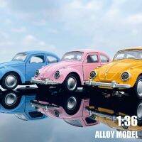 【CC】 1:36 Beetle Classic Car 2 Doors Opened Pull Back Rubber Tire Metal Vehicles Kids Toddlers Boys