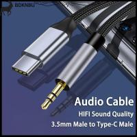 BDKNBU สายออดิโอสาย USB สายอะแดปเตอร์สำหรับรถยนต์ลำโพงแท็บเล็ตประเภท C ถึง3.5มม.