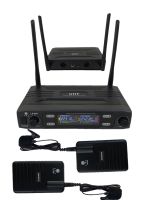 LXJ ไมค์ลอยคู่แบบคาดศรีษะ + หนีบปกเสื้อ ไมโครโฟนไร้สาย WIRELESS MICROPHONE รุ่น LX-555