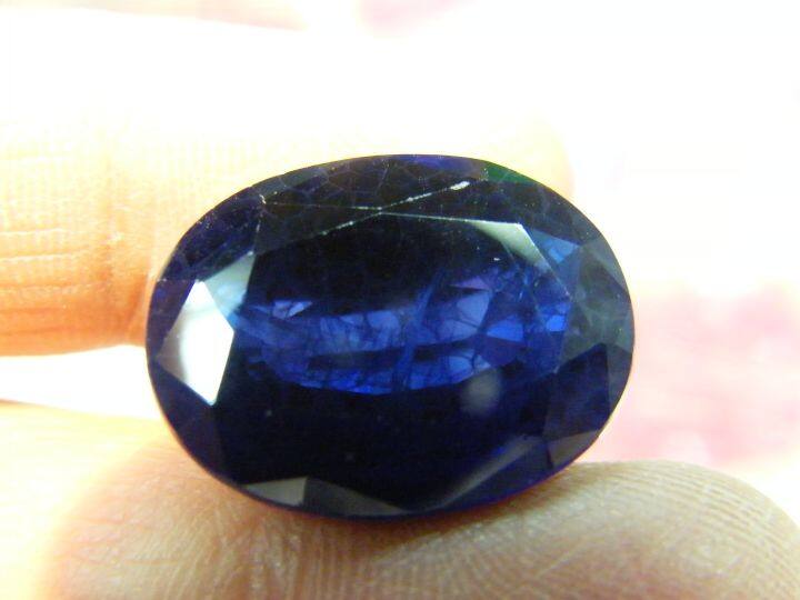 ไพลินสีน้ำเงิน-ของเทียม-lab-blue-sapphire-brilliant-oval-corundum-8x6mm-2-กะรัต-carats-สีของ-แท้-สี-ไพลิน