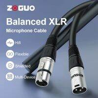 ZOGUO ตัวเชื่อมต่อสายเคเบิลไมโครโฟน XLR 3ขาชายหญิงที่ผสมเสียง RCA Hifi Cavo ไมโครโฟนสีดำสายแอมพลิฟลายเออร์