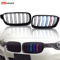 Redcolourful รถกระจังหน้าไต Double-Line Air Intake Grille เข้ากันได้สำหรับ Bmw F30 F35 12-17ดัดแปลงอุปกรณ์เสริม