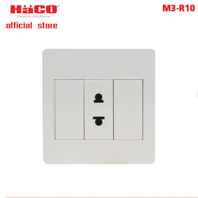 HACO เต้ารับ 2 ขา 1 ช่อง รุ่น M3-R10