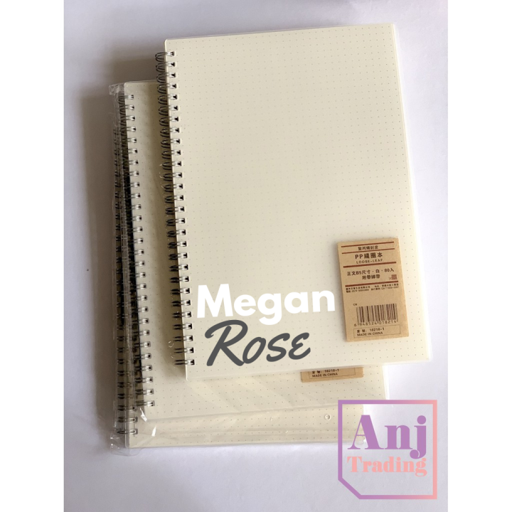 Dotted Bullet Journal Notebook Spiral with Rope B5 size PERSONALIZE