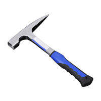 Anti Slip Multifunction Survey Prospecting Flat Pointed Tip Mining Rock Pick High Carbon Steel Geological Hammer Exploration Professional Shock Reduction Grip Hand Tool